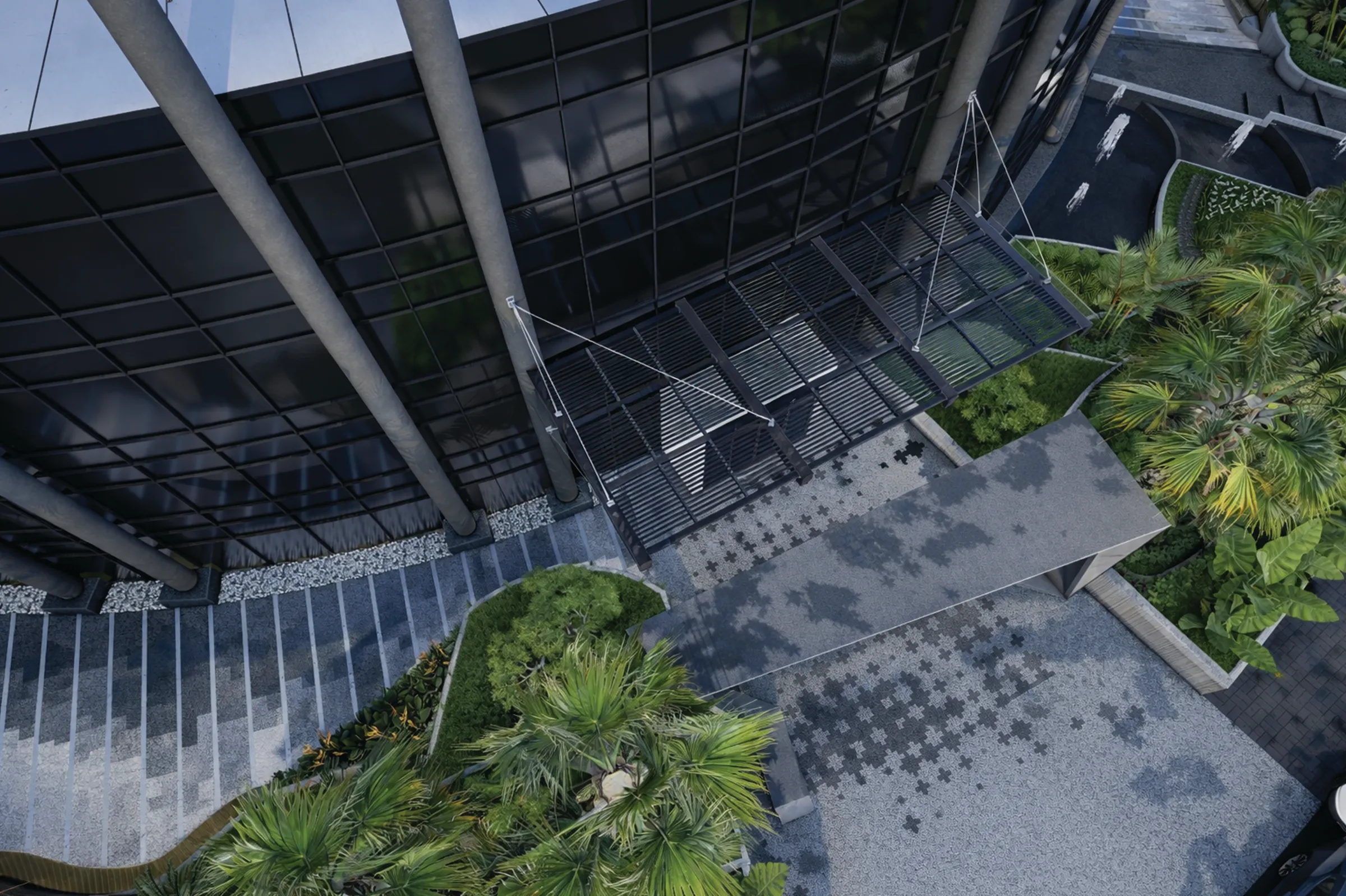 Aerial View Entrance